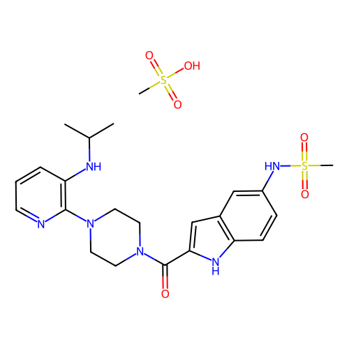 Delavirdine Mesylate, min 98% (HPLC), 100 mg