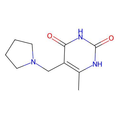 6-Methyl-5-(1-pyrrolidinylmethyl)-2, 4(1H, 3H)-pyrimidinedione, 1 mg 6-Methyl-5-(1-pyrrolidinylmethyl)-2, 4(1H, 3H)-pyrimidinedione, 1 mg