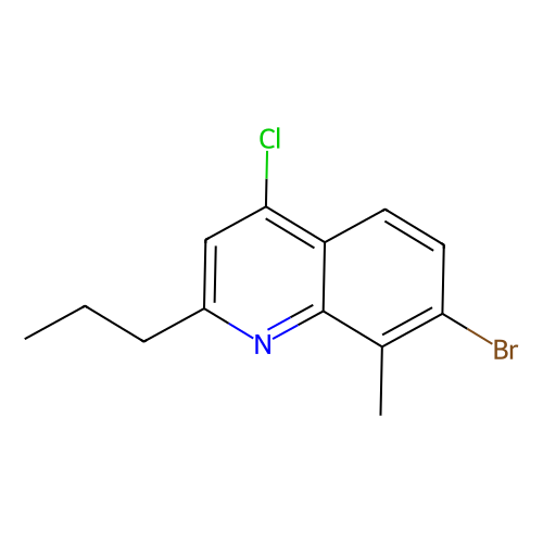 7-Bromo-4-chloro-8-methyl-2-propylquinoline, min 98%, 100 mg