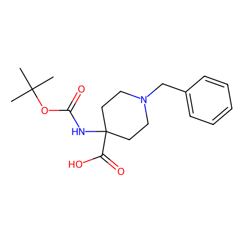 1-Benzyl-4-(Boc-amino)piperidine-4-carboxylic acid, min 97%, 1 gram