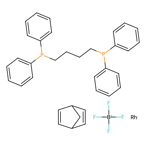 (Bicyclo[2.2.1]hepta-2, 5-diene)[1, 4-bis(diphenylphosphino)butane]rhodium(I) tetrafluoroborate, min 95%, 100 mg