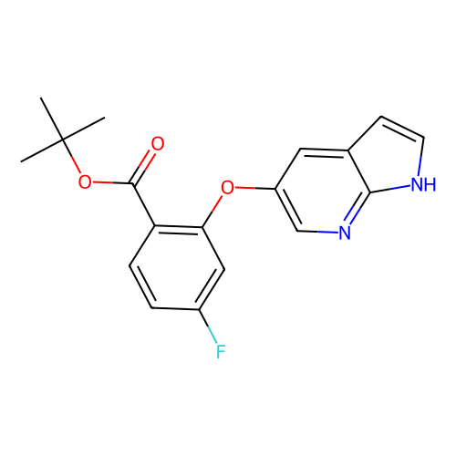 tert-butyl 4-fluoro-2-{1H-pyrrolo[2, 3-b]pyridin-5-yloxy}benzoate, min 97%, 1 gram