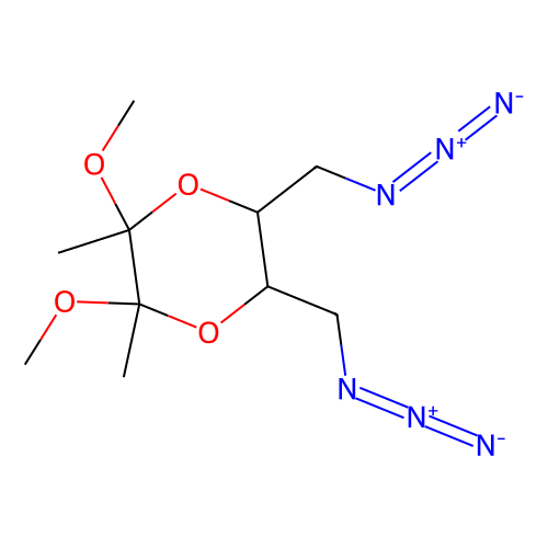 (2S, 3S, 5R, 6R)-5, 6-Bis(azidomethyl)-2, 3-dimethoxy-2, 3-dimethyl-1, 4-dioxane, min 97% (GC), 100 mg