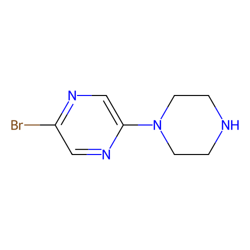 2-Bromo-5-(piperazin-1-yl)pyrazine, min 97%, 100 mg