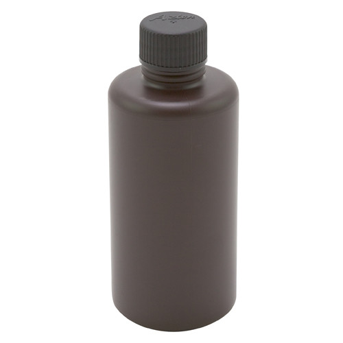Lab Bottles, Narrow Mouth HDPE, Amber 8oz, case/72
