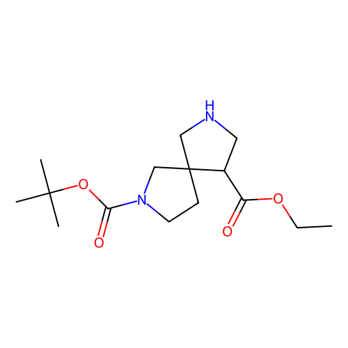 2-tert-butyl 9-ethyl 2, 7-diazaspiro[4.4]nonane-2, 9-dicarboxylate, min 97%, 100 mg