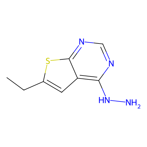 6-Ethyl-4-hydrazinothieno[2, 3-d]pyrimidine, 1 gram, Reagent Grade