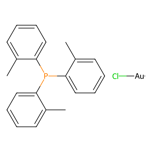 Chloro[tri(o-tolyl)phosphine]gold(I), min 95%, 500 mg