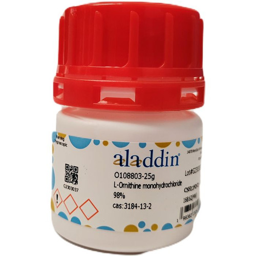 L-Ornithine monohydrochloride, min 98%, 100 grams