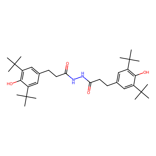 3-(3, 5-Di-tert-butyl-4-hydroxyphenyl)-N'-[3-(3, 5-di-tert-butyl-4-hydroxyphenyl)propanoyl]propanehydrazide, min 98%, 100 grams