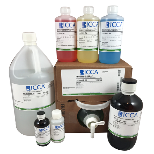 Sulfate Standard, 130 ppm SO4 with Absorbance and Density testing, 250mL