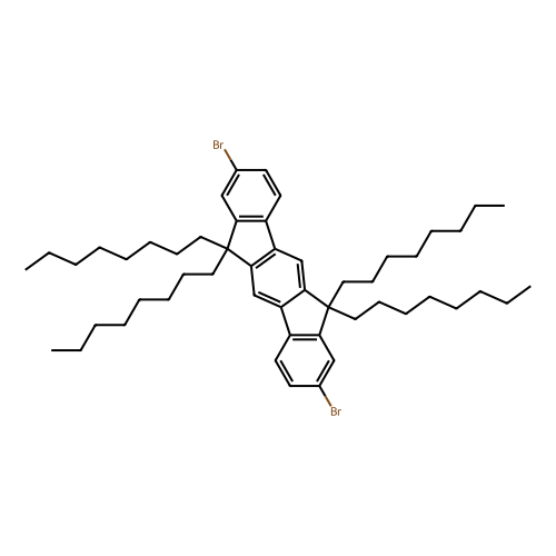 2, 8-Dibromo-6, 12-dihydro-6, 6, 12, 12-tetraoctyl-indeno[1, 2-b]fluorene, min 95%, 100 mg