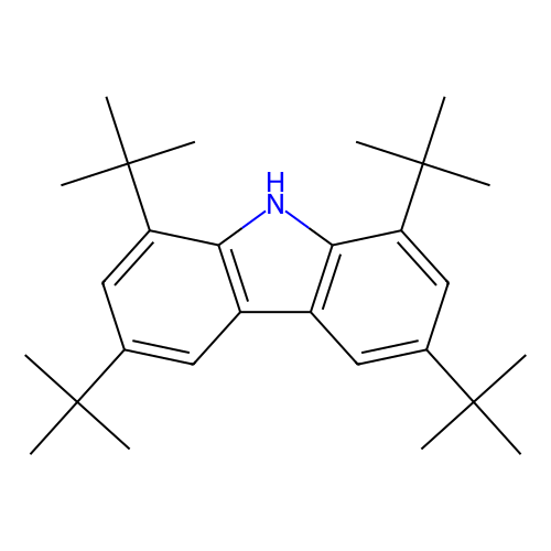 1, 3, 6, 8-Tetra-tert-butylcarbazole, min 98% (N), 100 mg