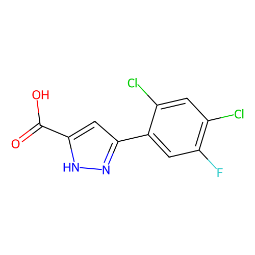 5-(2, 4-Dichloro-5-fluorophenyl)-1h-pyrazole-3-carboxylic acid, min 95%, 1 gram