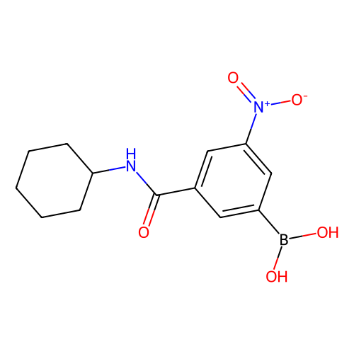 3-(Cyclohexylaminocarbonyl)-5-nitrophenylboronic acid, min 97%, 250 mg