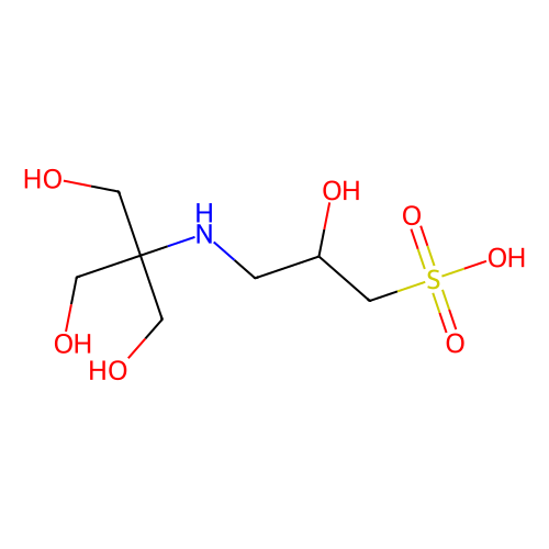 Biological Buffer, N-[Tris(hydroxymethyl)methyl]-3-amino-2-hydroxypropanesulfonic acid, min 99%, 100 grams
