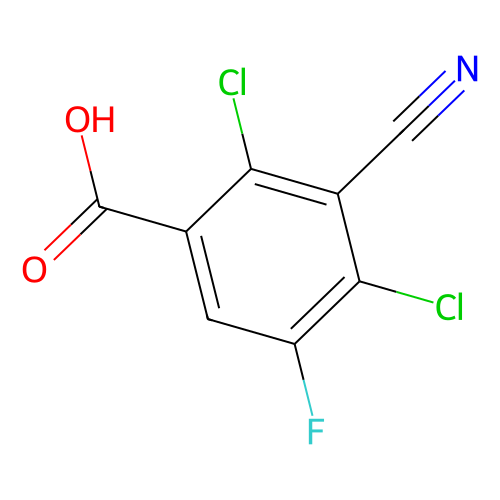 2, 4-Dichloro-3-cyano-5-fluorobenzoic acid, min 98%, 100 mg