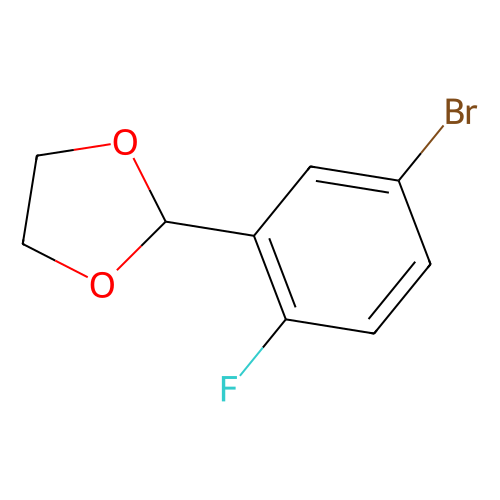 1-Bromo-3-(1, 3-dioxolan-2-yl)-4-fluorobenzene, min 95%, 1 gram 1-Bromo-3-(1, 3-dioxolan-2-yl)-4-fluorobenzene, min 95%, 1 gram