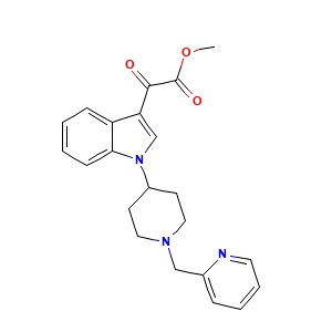 Methyl 2-oxo-2-(1-{1-[(pyridin-2-yl)methyl]piperidin-4-yl}-1H-indol-3-yl)acetate, min 90%, 50 mg