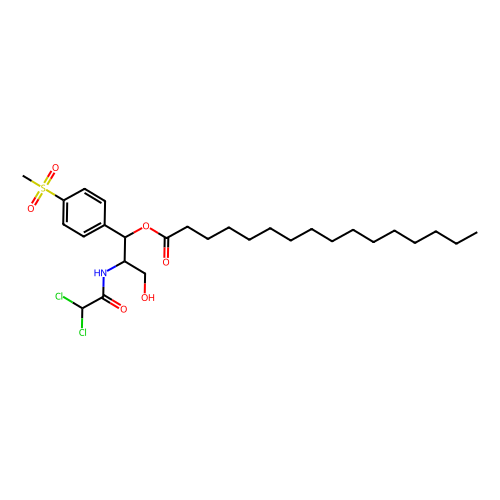 Thiamphenicol palmitate, min 98%, 1 gram