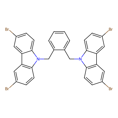 1, 2-Bis[(3, 6-dibromo-9H-carbazol-9-yl)methyl]benzene, min 98%, 1 gram