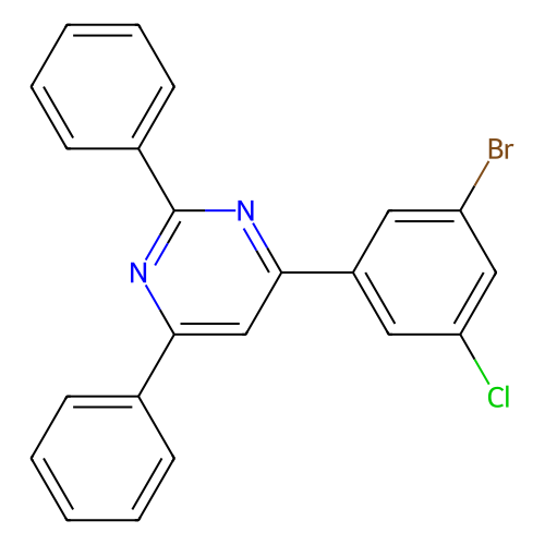 4-(3-Bromo-5-chlorophenyl)-2, 6-diphenylpyrimidine, min 97%, 1 gram