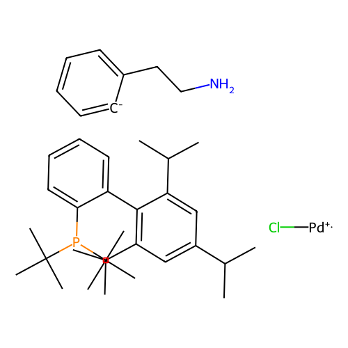 Buchwald Catalysts, Chloro(2-di-t-butylphosphino-2', 4', 6'-tri-i-propyl-1, 1'-biphenyl)[2-(2-aminoethyl)phenyl] palladium(II), min 98%, 100 mg