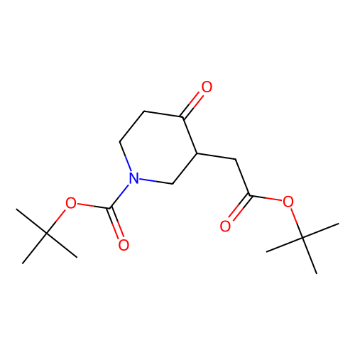 tert-Butyl 3-(2-(tert-butoxy)-2-oxoethyl)-4-oxopiperidine-1-carboxylate, min 97%, 100 mg