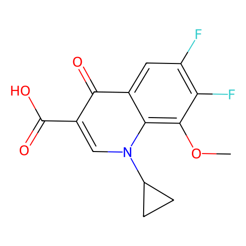 1-Cyclopropyl-6, 7-difluoro-8-methoxy-4-oxo-3-quinolinecarboxylic acid, min 95%, 100 grams