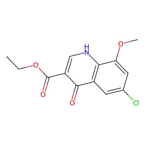 6-Chloro-4-hydroxy-8-methoxyquinoline-3-carboxylic acid ethyl ester, min 98%, 100 mg