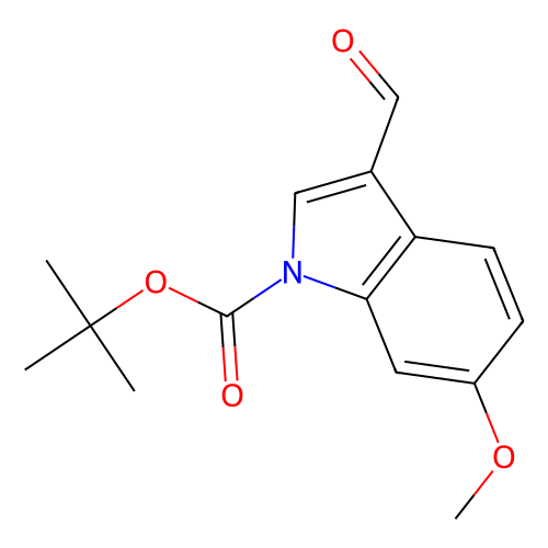 3-Formyl-6-methoxyindole-1-carboxylic acid tert-butyl ester, min 98%, 1 gram