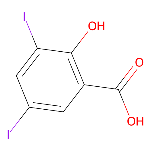 3, 5-Diiodosalicylic acid, min 98%, 100 grams