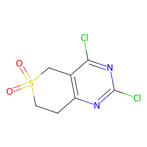 2, 4-Dichloro-7, 8-dihydro-5h-s, s-di-oxoisothiopyrano[4, 3-d]pyrimidine, min 95%, 100 mg