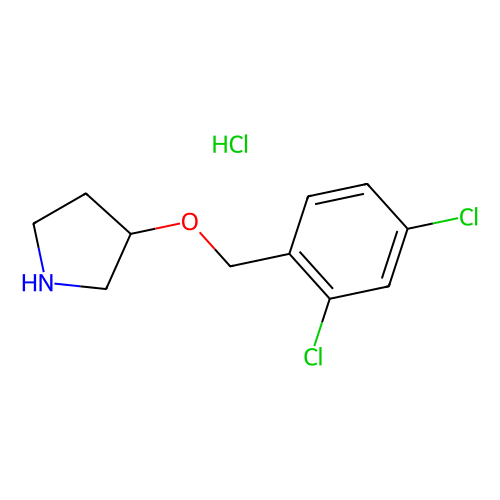3-((2, 4-Dichlorobenzyl)oxy)pyrrolidine hydrochloride, min 95%, 250 mg