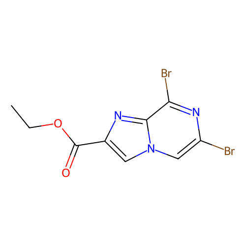 Ethyl 6, 8-dibromoimidazo[1, 2-a]pyrazine-2-carboxylate, min 95%, 100 mg