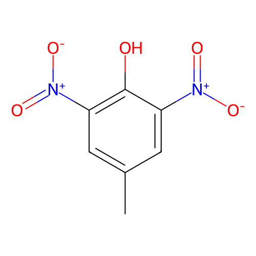 2, 6-Dinitro-p-cresol (wetted with ca. 20% Water) (unit weight on dry weight basis), min 98% (T), 5 grams