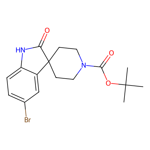 1'-Boc-5-bromo-1, 2-dihydro-2-oxo-spiro[3h-indole-3, 4'-piperidine], min 95%, 100 mg