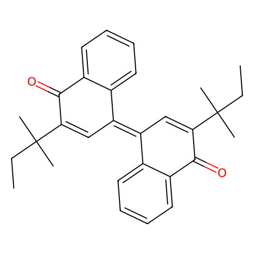 3, 3'-Di-tert-pentyl-4H, 4'H-[1, 1'-binaphthalenylidene]-4, 4'-dione, min 98%, 1 gram