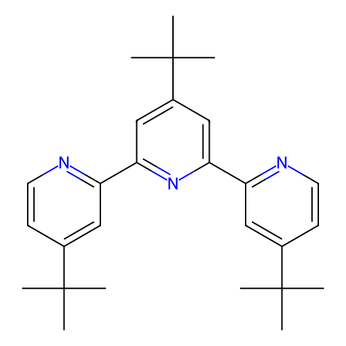 4, 4', 4"-Tri-tert-Butyl-2, 2':6', 2"-terpyridine, min 95%, 100 mg