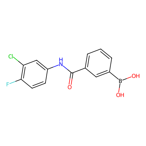 N-(3-Chloro-4-fluorophenyl) 3-boronobenzamide, min 98%, 1 gram