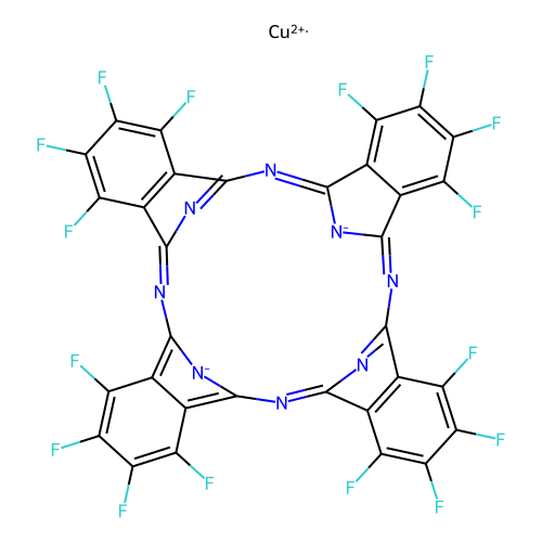 1, 2, 3, 4, 8, 9, 10, 11, 15, 16, 17, 18, 22, 23, 24, 25-Hexadecafluorophthalocyanine Copper(II), min 80%, 100 mg