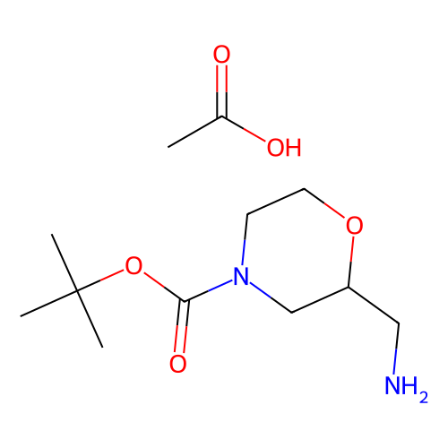 tert-butyl (2R)-2-(aminomethyl)morpholine-4-carboxylate acetate, min 97%, 1 gram
