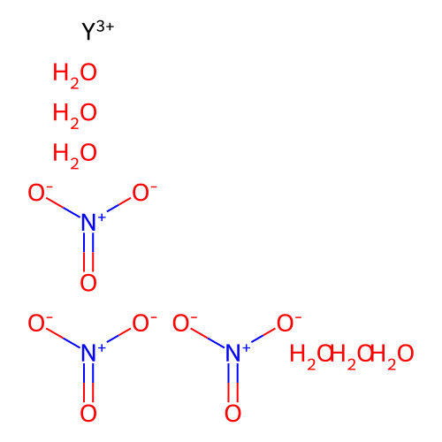 Yttrium nitrate hexahydrate, min 99.9% metals basis, 100 grams Yttrium nitrate hexahydrate, min 99.9% metals basis, 100 grams