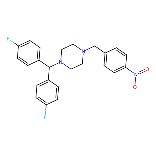 1-[Bis(4-fluorophenyl)methyl]-4-(4-nitrobenzyl)piperazine, min 95%, 1 gram