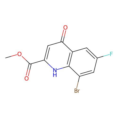 Methyl 8-bromo-6-fluoro-4-oxo-1, 4-dihydroquinoline-2-carboxylate, min 97%, 1 gram