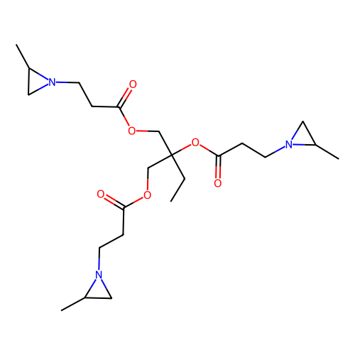 Trimethylolpropane tris(2-methyl-1-aziridinepropionate), min 90%, 100 grams