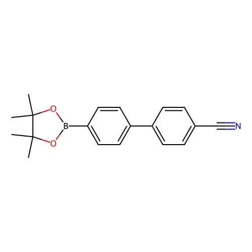 Aladdin Scientific 4'-(4, 4, 5, 5-Tetramethyl-1, 3, 2-dioxaborolan-2-yl)[1, 1'-biphenyl]-4-carbonitrile, min 96%, 1 gram - chemical structure diagram showing a biphenyl core with a nitrile group and a boronate ester group.
