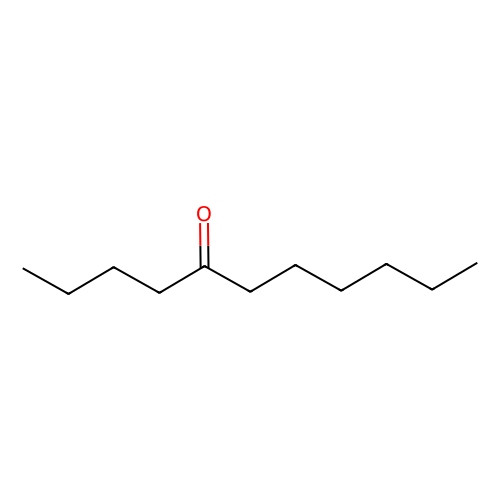Aladdin Scientific 5-Undecanone, chemical structure diagram of a linear 11-carbon ketone molecule with a carbonyl group, min 96% purity, 1 mL bottle