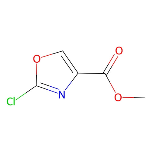 Aladdin Scientific methyl 2-chloro-1, 3-oxazole-4-carboxylate, min 97%, 100 mg, chemical structure diagram with molecular components.