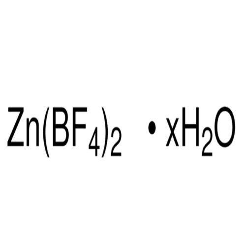 Aladdin Scientific Zinc tetrafluoroborate hydrate, 100 grams, chemical formula displayed as Zn(BF4)2 • xH2O.
